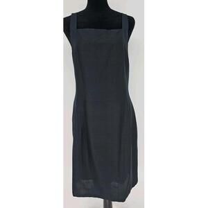 90s Ann Taylor Silk Sheath Dress 10 Black Mod 60s‎ Retro Cocktail MadMen Trad